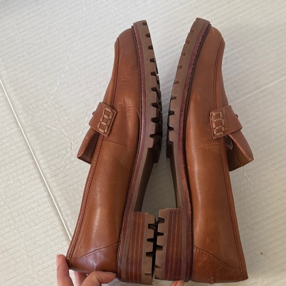 Madewell Corinne Lugsole Penny Loafers Sz 9.5 Business Casual Preppy Leather - Picture 6 of 13